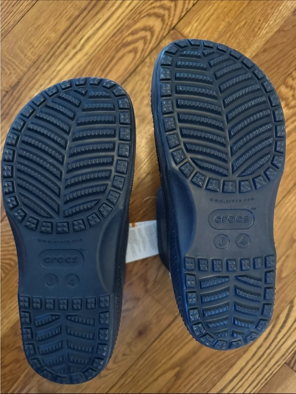 Crocs Classic Rain Boots Navy Kids J4 Youth 4 NEW